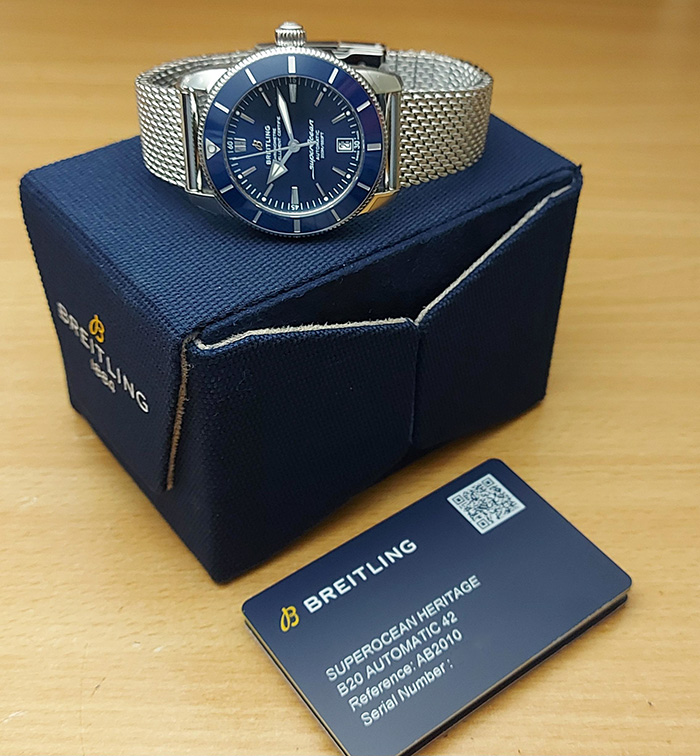 BLUE Breitling Super Ocean Heritage II Wristwatch Ref. AB2010